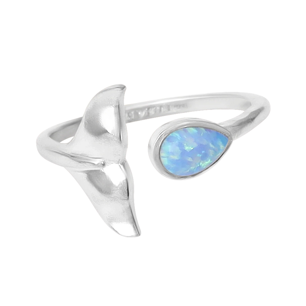 Whale Tail Opal Ring Lg