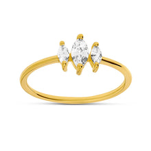 Load image into Gallery viewer, Trinity Sparkle Ring 18K Gold
