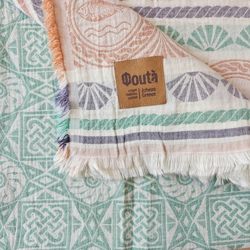 Roman Fish Double Organic Towel