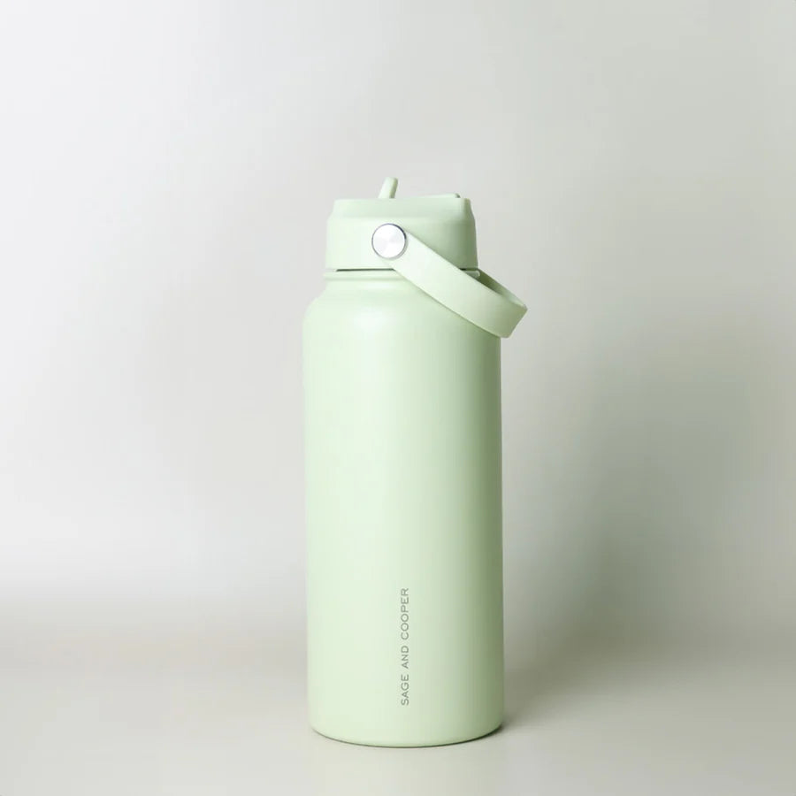 1 Litre Insulated Drink Bottle Sage & Cooper