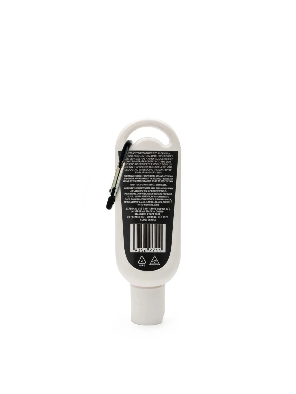 Aloe Vera Gel Carabiner 60ml