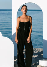 Load image into Gallery viewer, SALT Linen Pleat Cami Black
