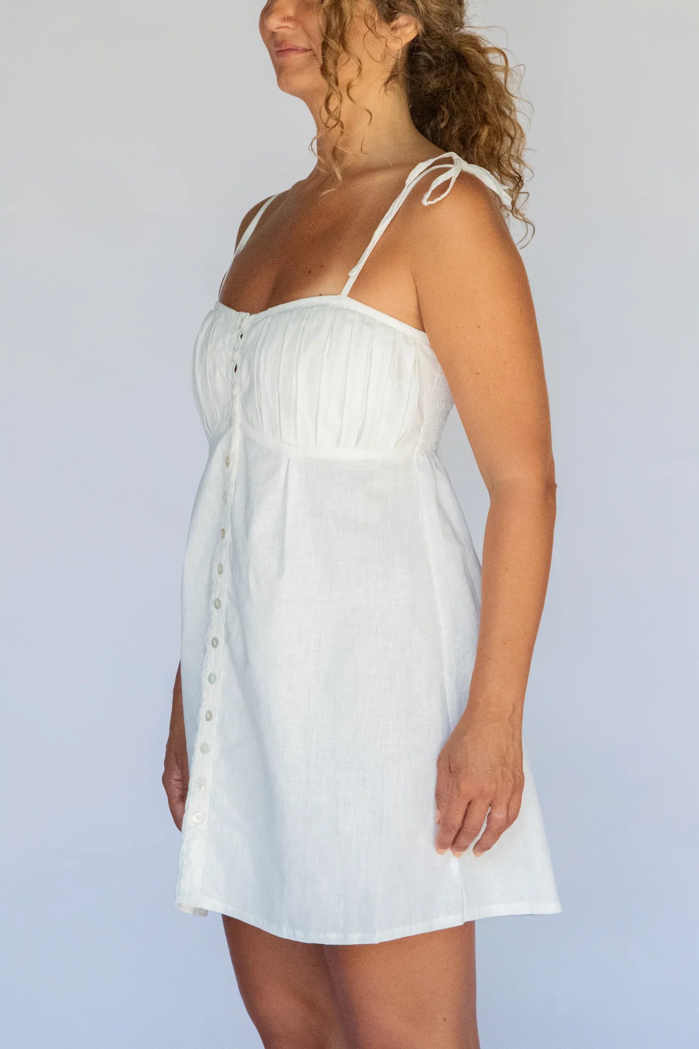 Isla Mini Dress Bone