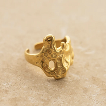 Load image into Gallery viewer, Vienna Irregular Shaped S925 Yellow Gold Plated Ring
