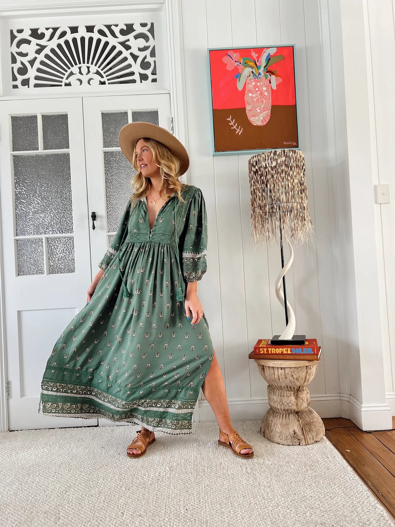 Viridian Meadow Maxi Dress