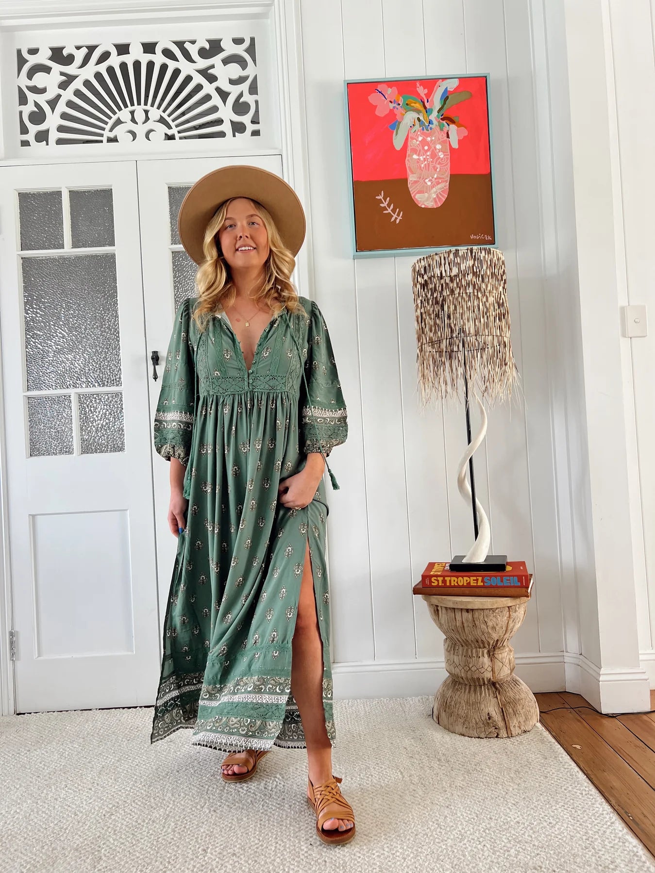Viridian Meadow Maxi Dress