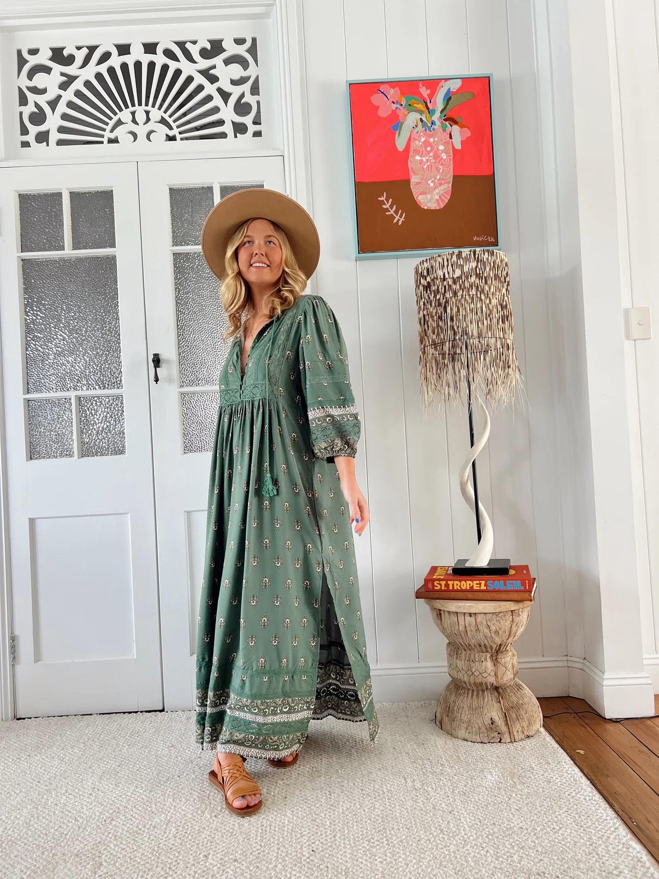 Viridian Meadow Maxi Dress