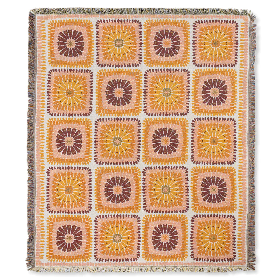 'Eight Days A Week' Woven Picnic Rug/Throw
