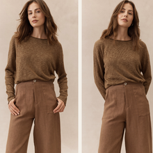 Load image into Gallery viewer, Jude Pant Linen Mocha
