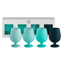 Load image into Gallery viewer, Sarcelle Stemm Silicone Wine Glasses Set 4
