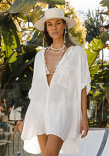Load image into Gallery viewer, 3 Palms Shirtdress White
