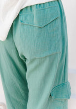 Load image into Gallery viewer, The Cove Cargo Pant Sea Green
