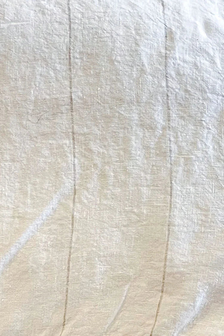 Carter Linen Cami Off White With Natural Fine Stripe