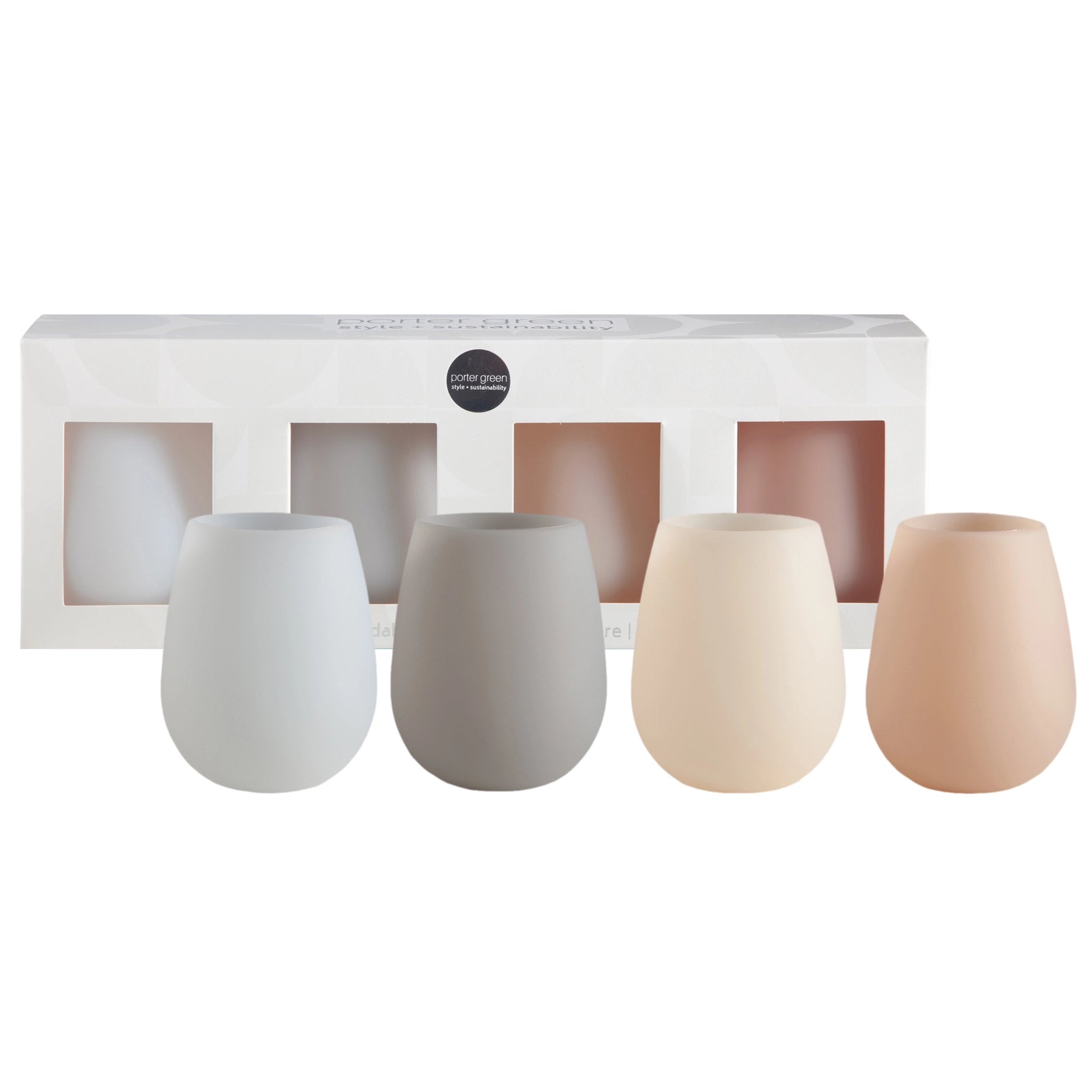 Holiday Frost Fegg Silicone Tumblers Set 4