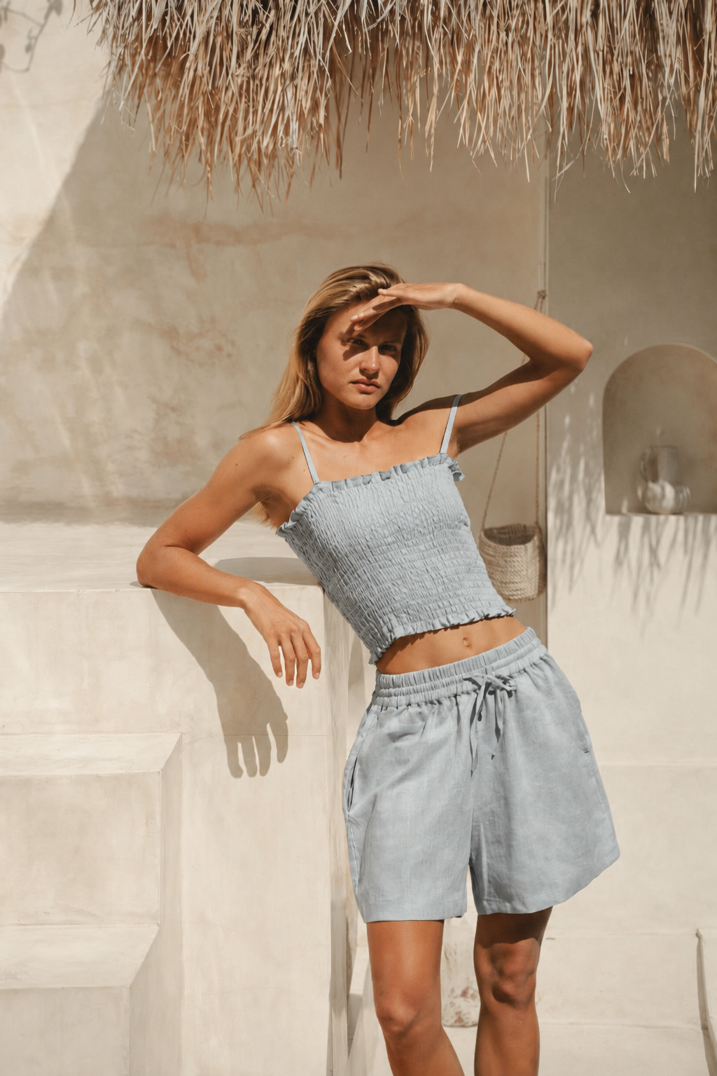Cocos Linen Top Oyster
