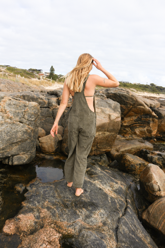 Denmark Cord Overalls Moss