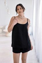 Load image into Gallery viewer, Fundamental Linen Cami Black
