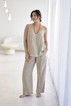 Load image into Gallery viewer, Fundamental Wide Leg Linen Pant Natural
