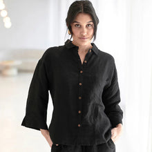 Load image into Gallery viewer, Fundamental Linen Shirt - Black
