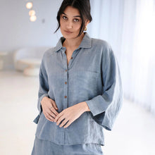 Load image into Gallery viewer, Fundamental Linen Shirt - Blue
