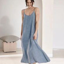 Load image into Gallery viewer, Fundamental Linen Midi - Blue
