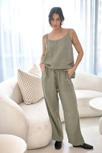 Load image into Gallery viewer, Fundamental Wide Leg Linen Pant Pistachio
