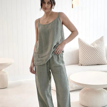 Load image into Gallery viewer, Fundamental Wide Leg Linen Pant Pistachio
