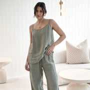Fundamental Linen Cami Pistachio - Desert to Ocean
