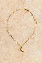 Load image into Gallery viewer, Eclipse Handcrafted Moon Shape 18kt Yellow Gold Plated Necklace
