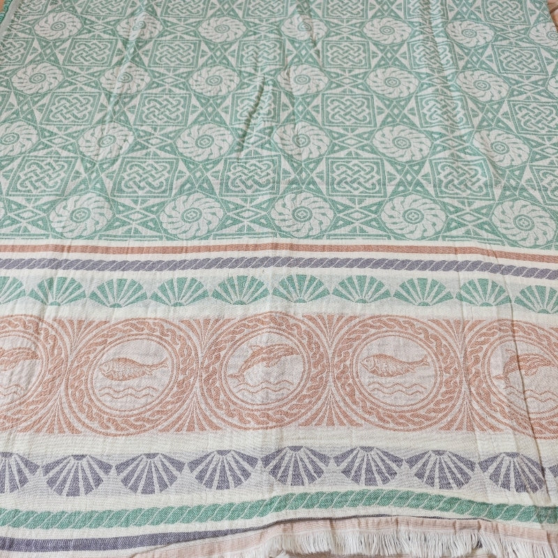 Roman Fish Double Organic Towel