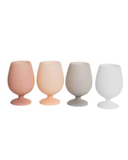 Holiday Frost Stemm Silicone Wine Glasses Set 4 - Desert to Ocean