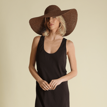 Load image into Gallery viewer, Sabrina Floppy Hat Brown
