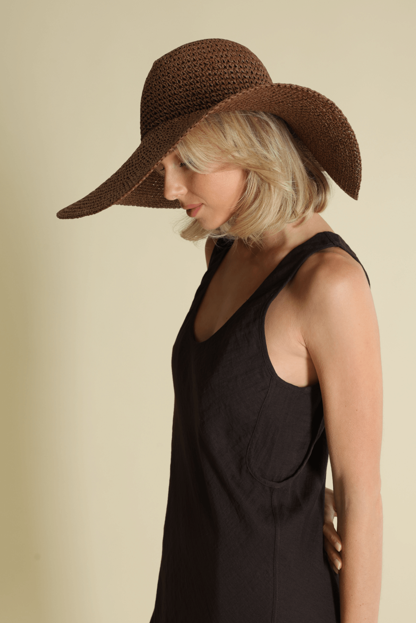 Sabrina Floppy Hat Brown