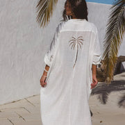 Palm Maxi Dress White
