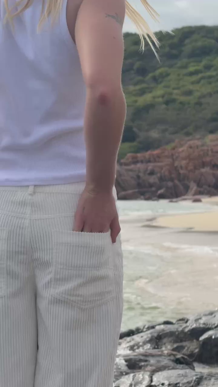 Load video: Horizon Cord Pant Cloud