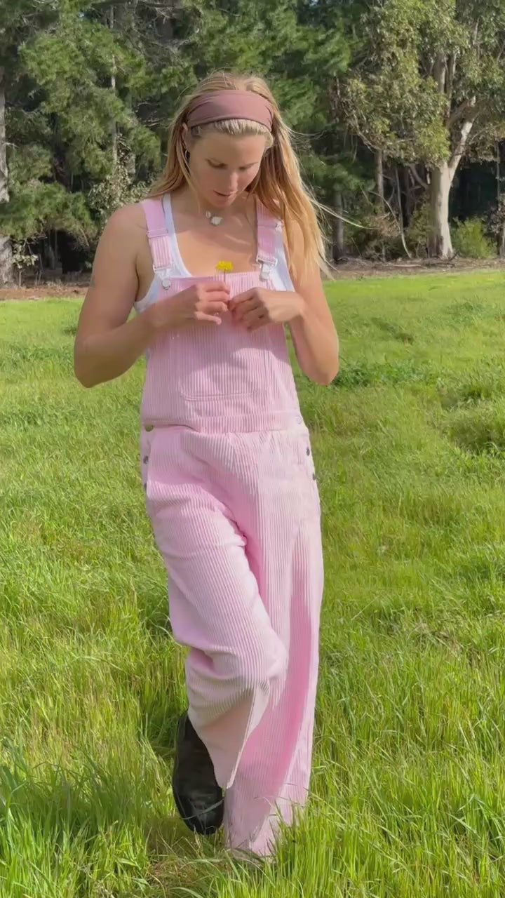 Load video: Denmark Cord Overalls Gelato