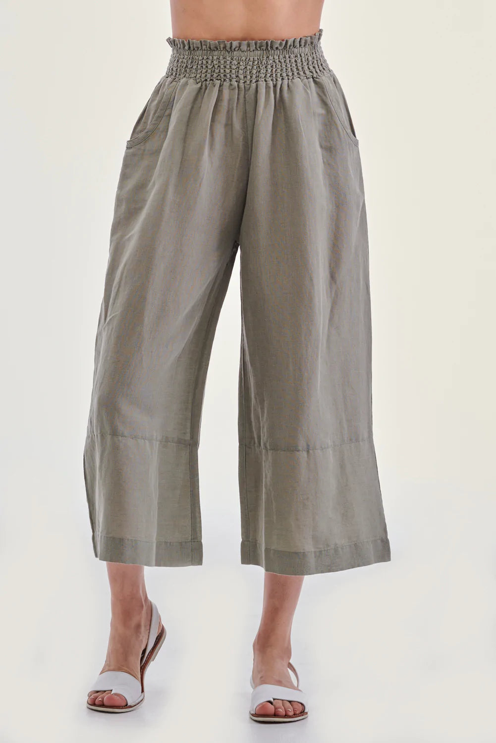 Lyon Pant Khaki Linen/Organic Cotton