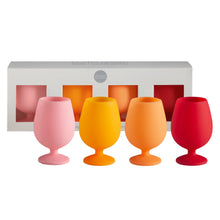 Load image into Gallery viewer, Sunset Stemm Silicone Wine Glasses Set 4
