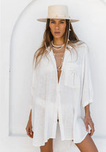 Load image into Gallery viewer, 3 Palms Shirtdress White
