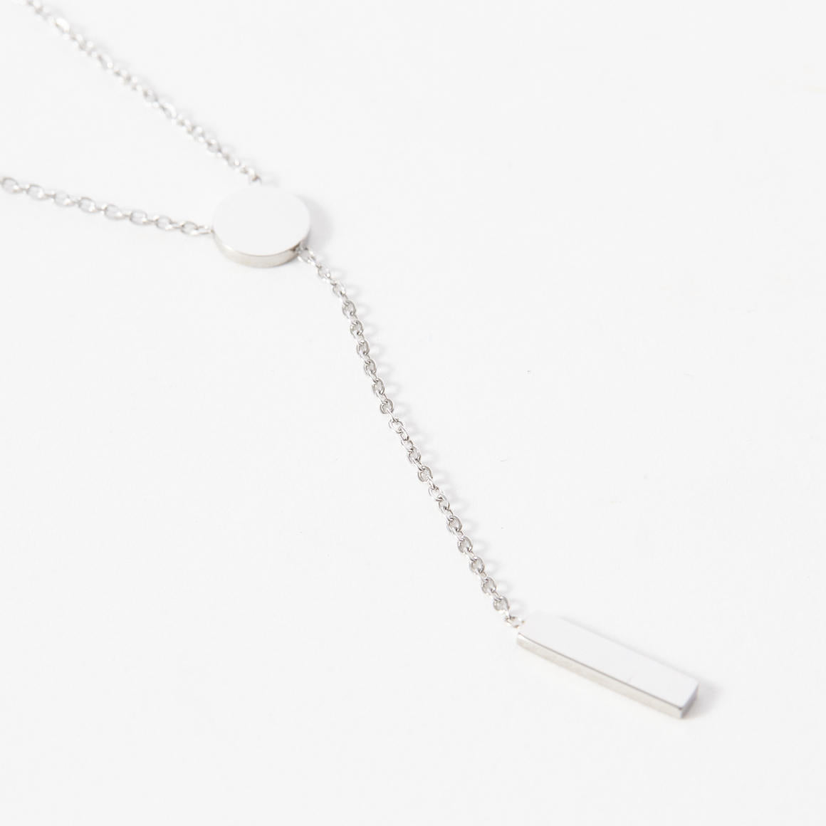 Dainty Bar Necklace With Discs - Desert to Ocean