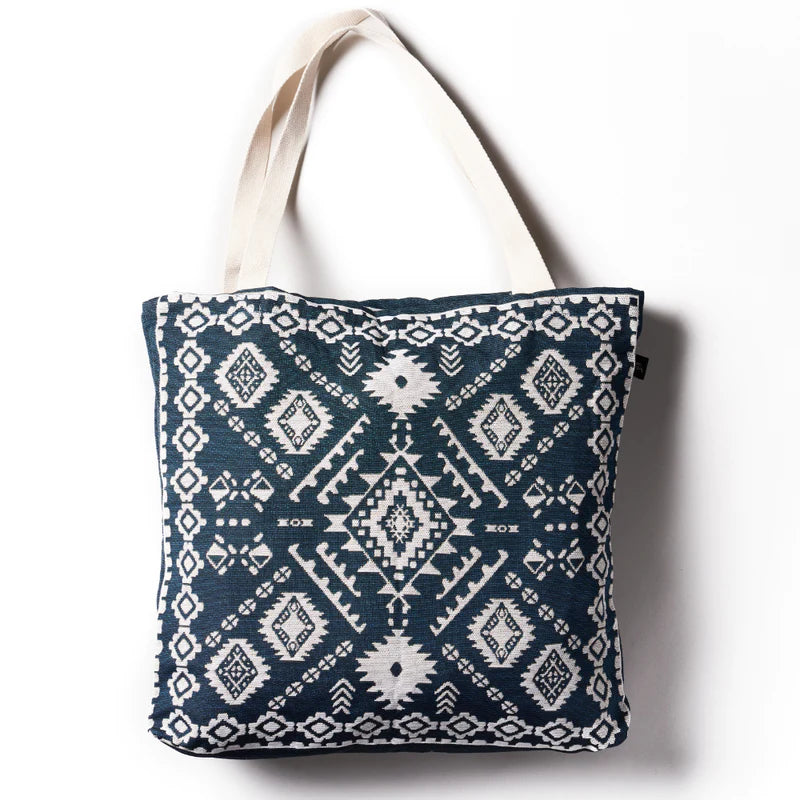 'Blue Moon' Woven Tote Bag