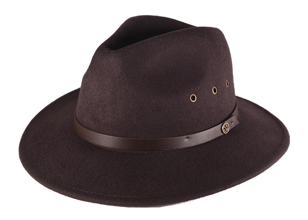 The Ratatat 100% Wool Felt Hat Chocolate - Desert to Ocean