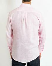 Load image into Gallery viewer, 100% Linen Shirt Long Sleeve Pink
