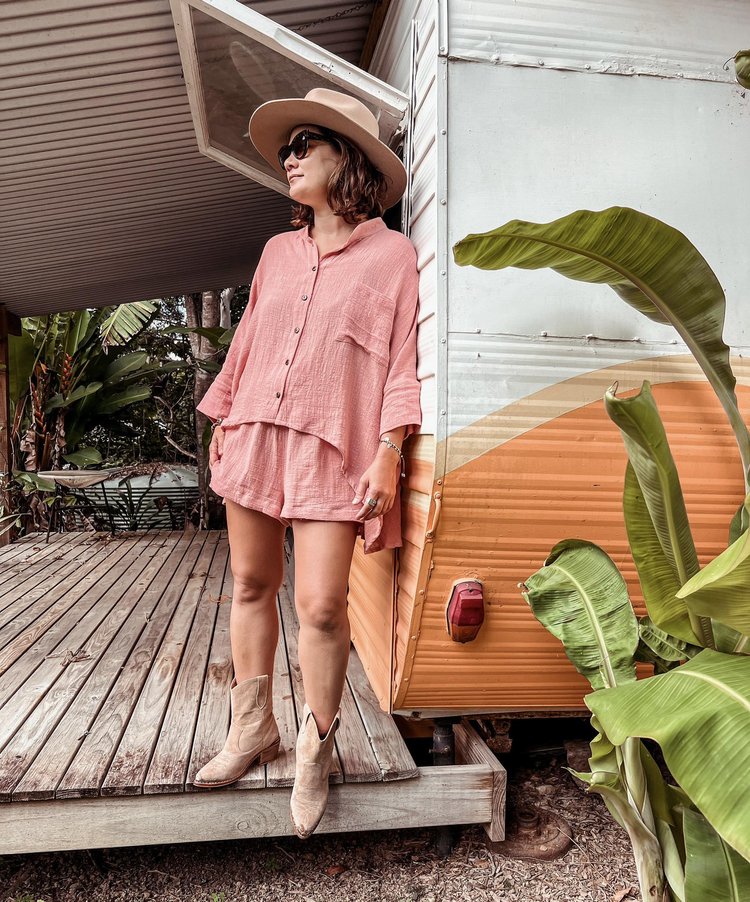 Claudia Shorts Dusty Pink