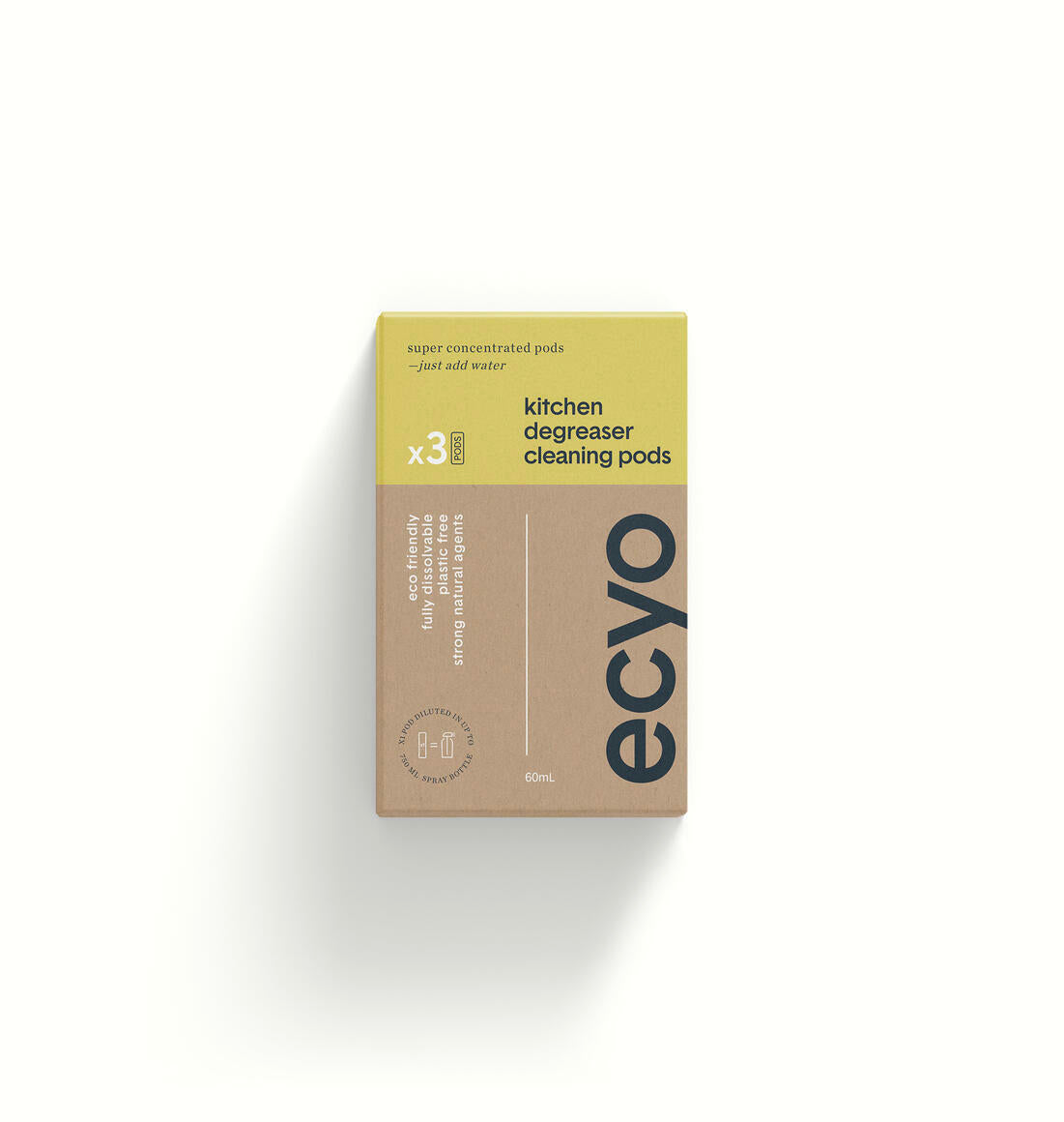 Ecyo Kitchen Degreaser Cleaning Pods 3 Pack - Desert to Ocean