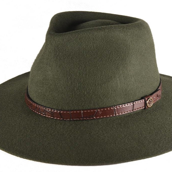 The Dingo 100% Wool Felt Hat Forest Green