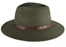 Load image into Gallery viewer, The Dingo 100% Wool Felt Hat Forest Green
