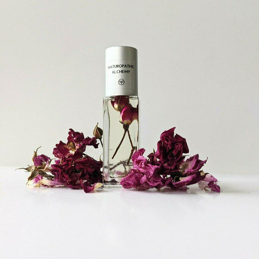Herbal Infused Rose with Sweet Raspberry Essence Body Oil Roll On 10ml - Desert to Ocean