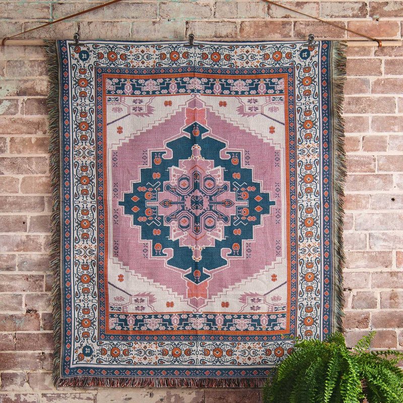 'Strawberry Fields' Woven Picnic Rug/Throw