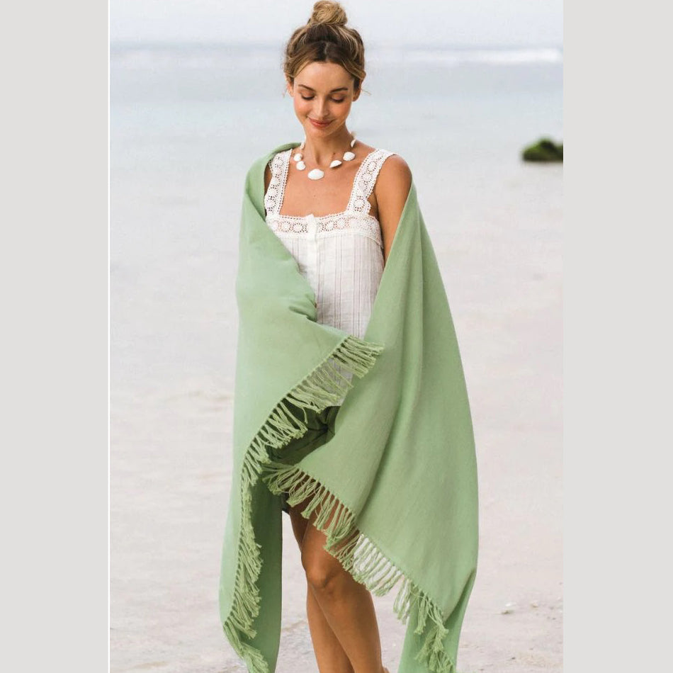 Cebu Cotton Pareo Seafoam Green